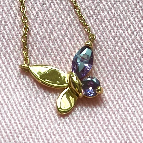 ✨PICK 2/$30✨ 🦋 Kate Spade Social Butterfly Mini Pendant w/ manufacturing flaw - Picture 3 of 10